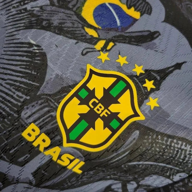 JERSEY BRAZIL SPECIAL EDITION JESUS CHRIST 2024 MEN (PLAYER VERSION) - BLACK